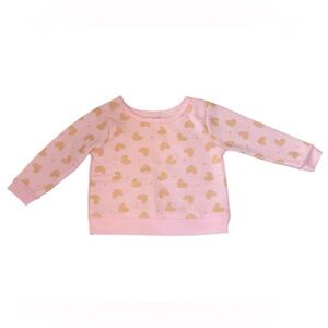🦄3/$20🦄 Pink and Gold Garanimals Heart Patterned Sweater Size 6-9 Months